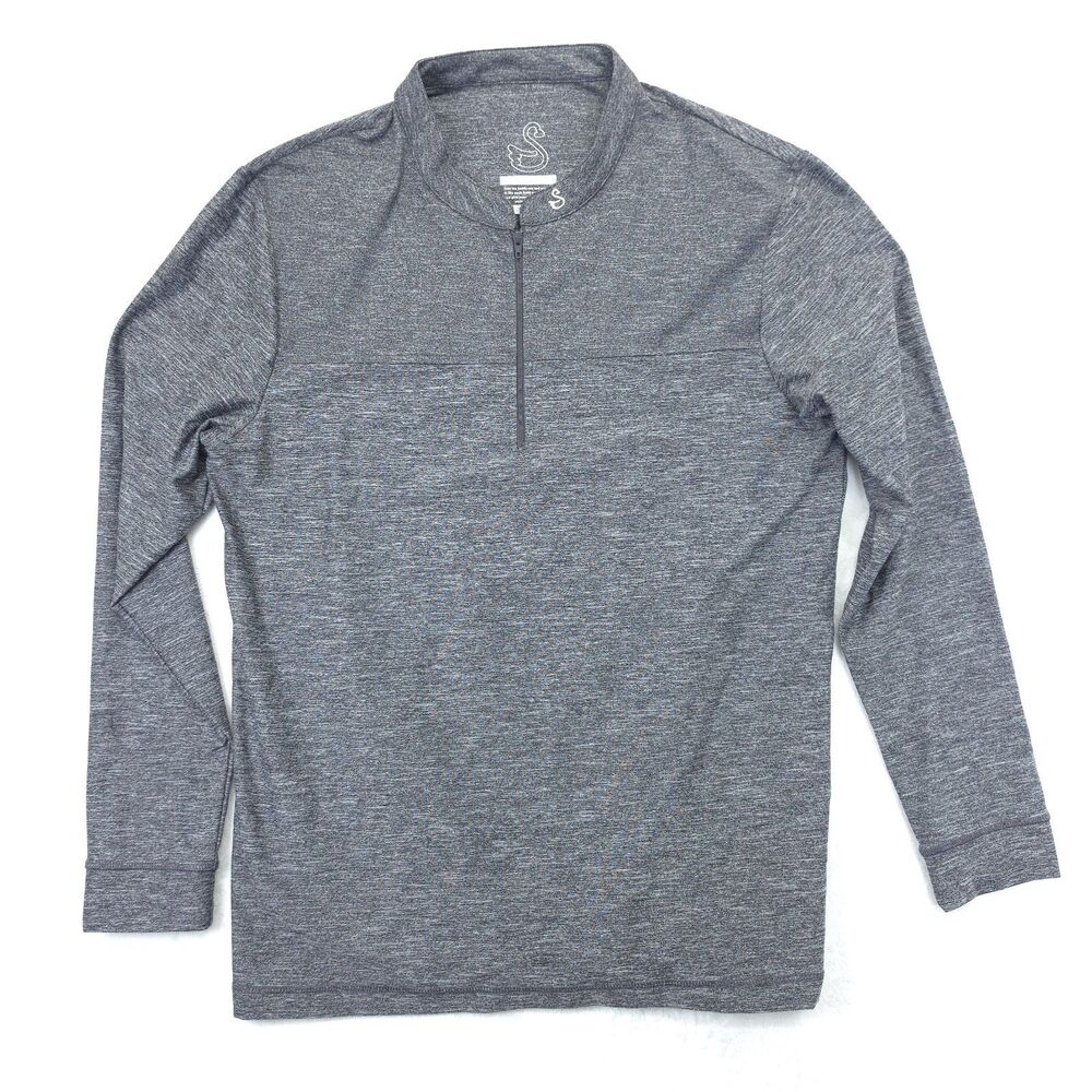 Swannies Golf Heather Gray 1/4 Zip Mens Large Pullover Long Sleeve Layer
